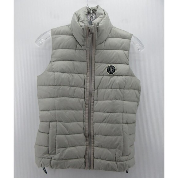 Abercrombie & Fitch Vest XS Puffer Coat Quilted Jacket Logo $120 NEW - Picture 1 of 13